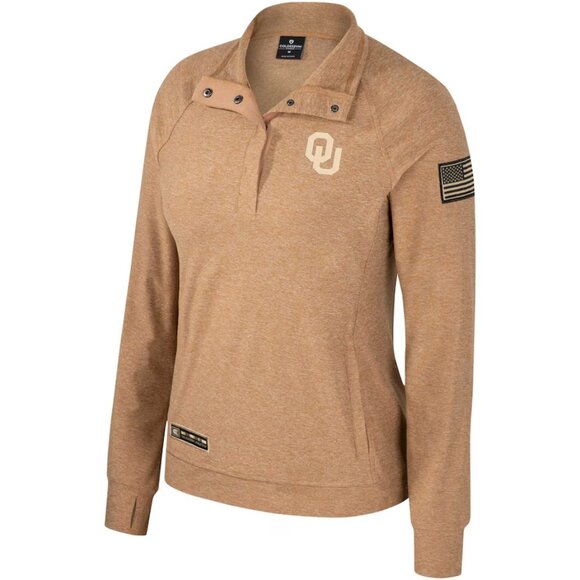 Colosseum Jackets & Blazers - Oklahoma Sooners Colosseum Women's OHT Military Appreciation 1/4 Snap Jacket
